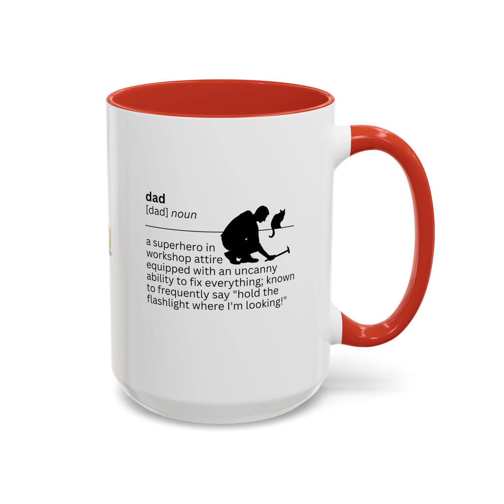 Dad Flashlight Accent Coffee Mug - Perfect Gift for Dads