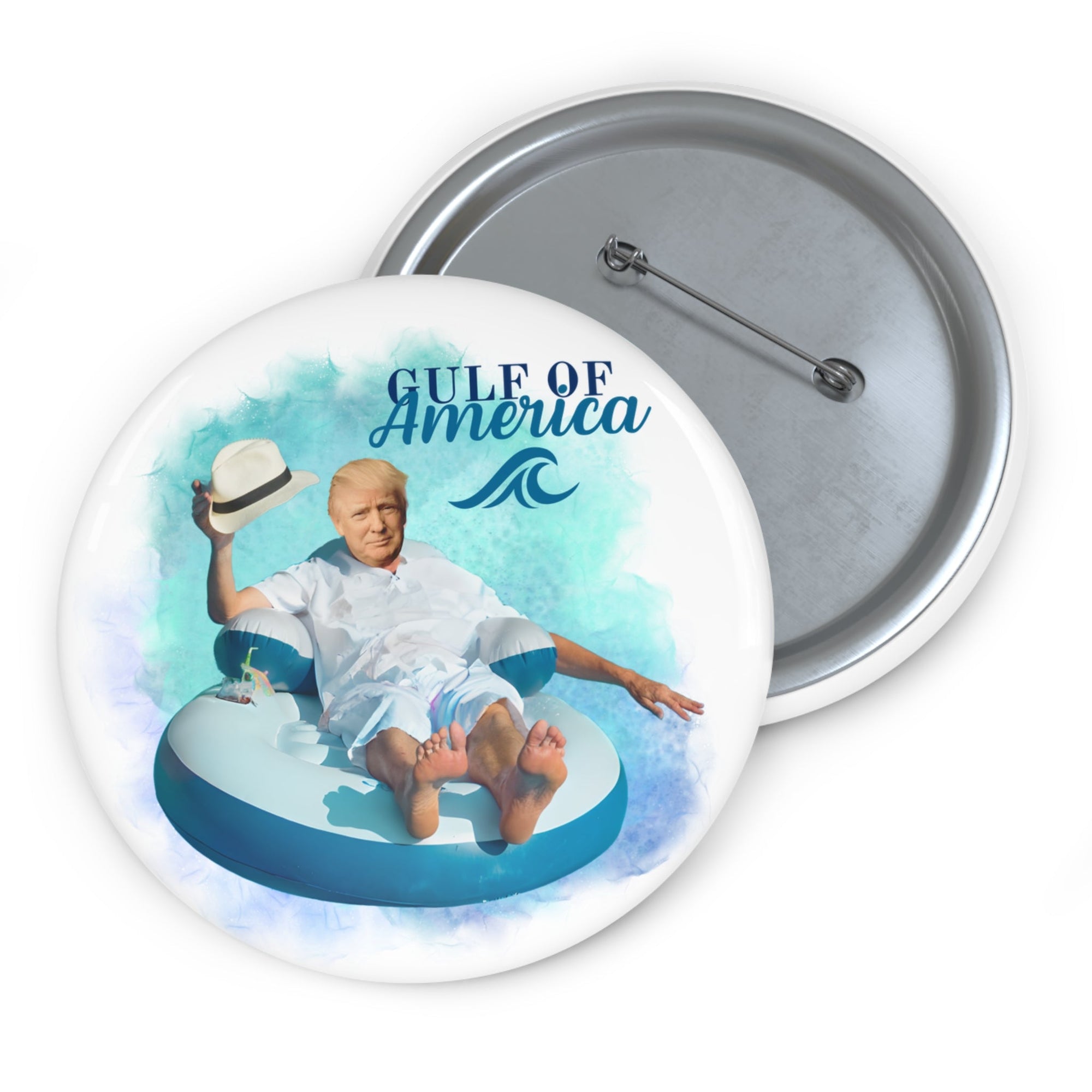Trump Gulf of America Pin Buttons Printify