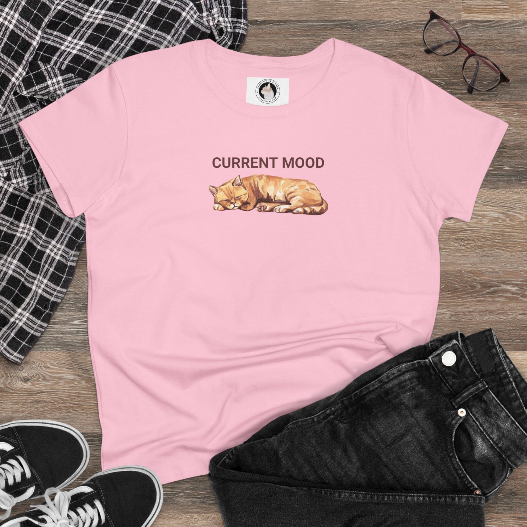 Current Mood: Sleepy Women's Midweight Cotton Tee