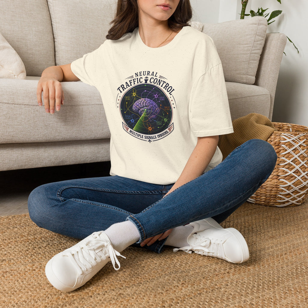 Neural Traffic Control T-Shirt | Brain Radar Graphic Tee