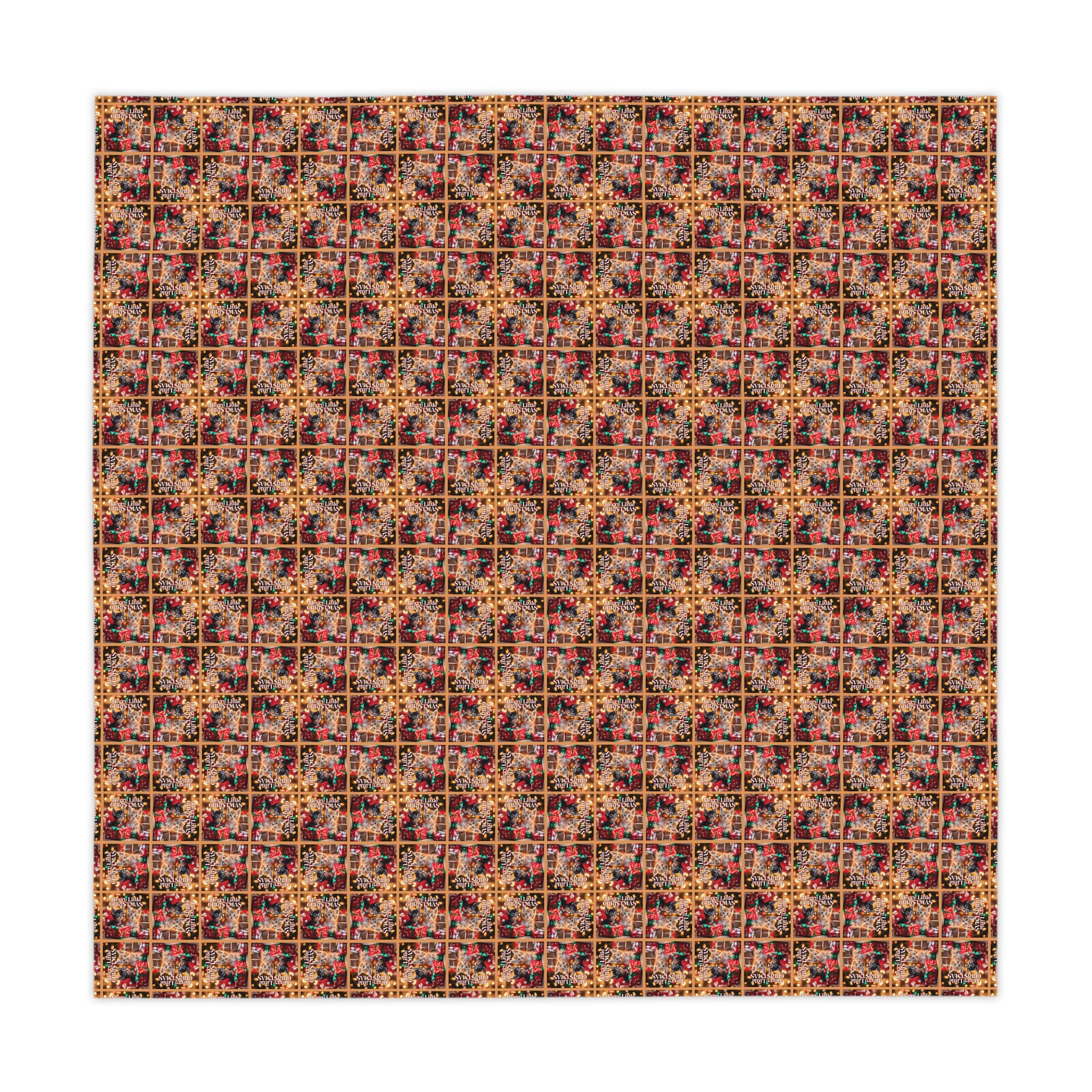 Photo depicting the ​Merry Little Christmas Tablecloth from EpiAl's Shop.