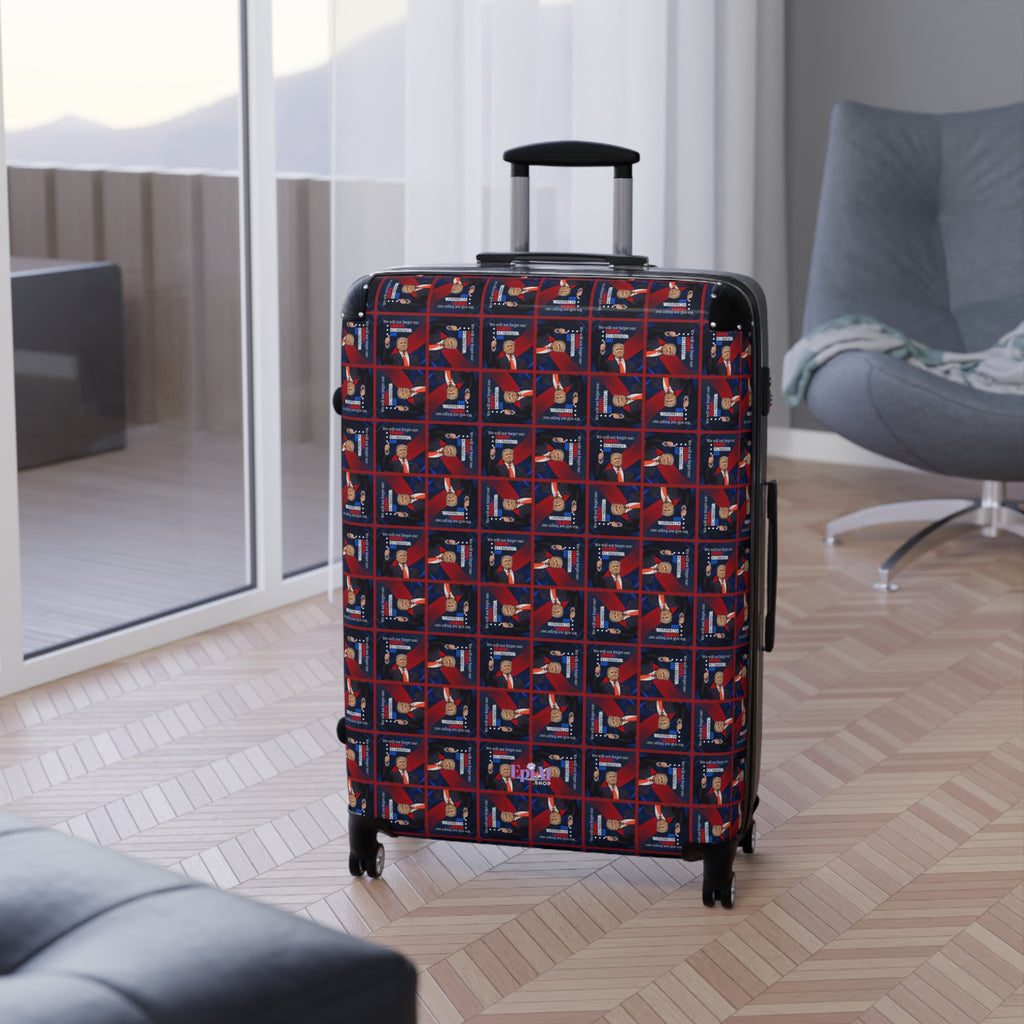 Trump Country Constitution God Patterned Suitcase