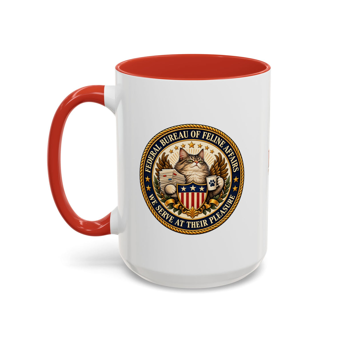 Federal Bureau of Feline Affairs Mug | Funny Cat Government Parody Coffee Cup | 11oz & 15oz