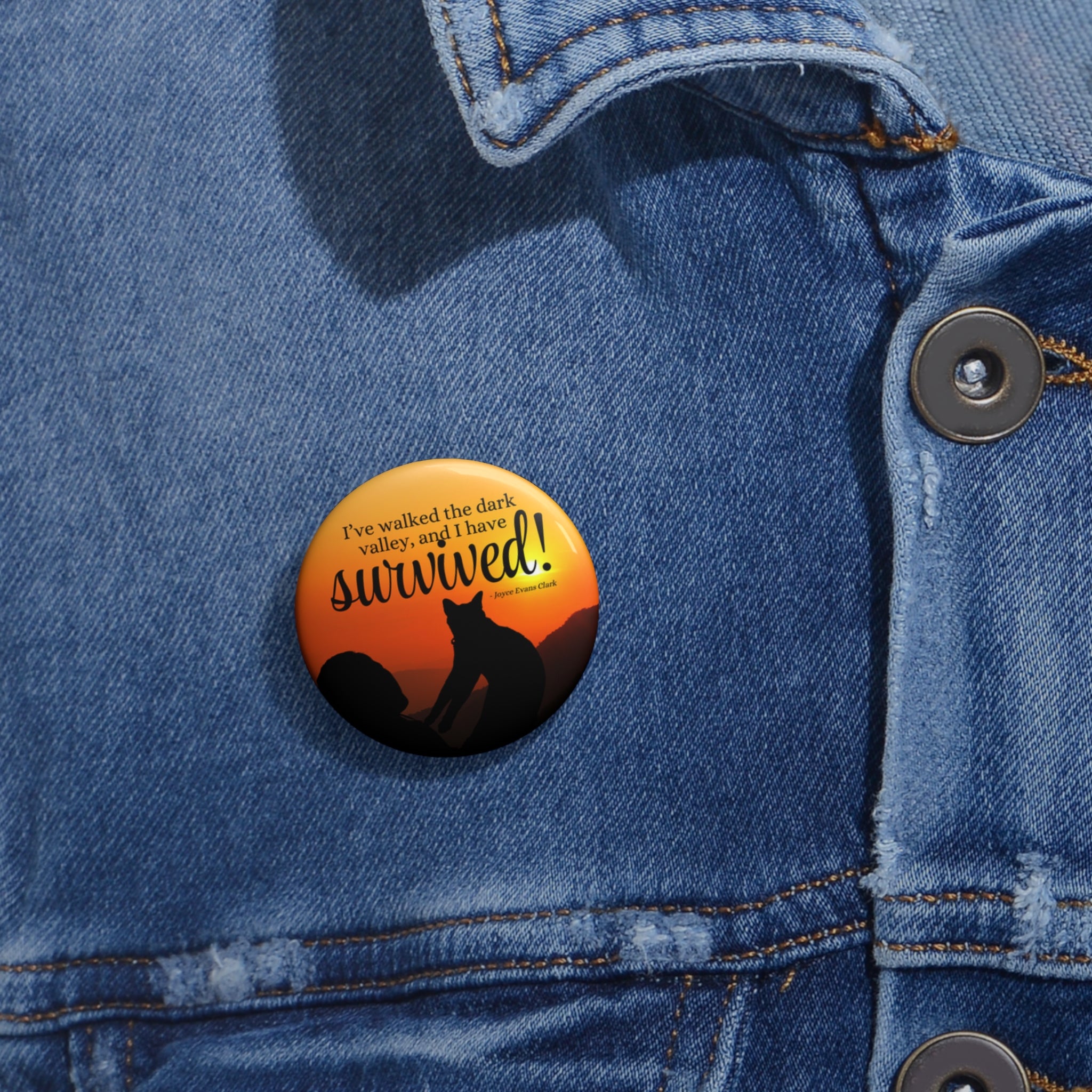 Photo depicting the ​Cat Lady Strong Pin Buttons from EpiAl's Shop.