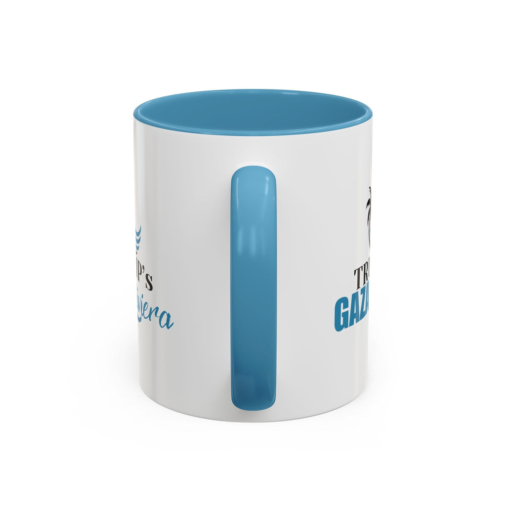 Tropical Trump’s Gaza Riviera Accent Coffee Mug - 11 & 15oz Ceramic Mug for Beach Lovers Printify