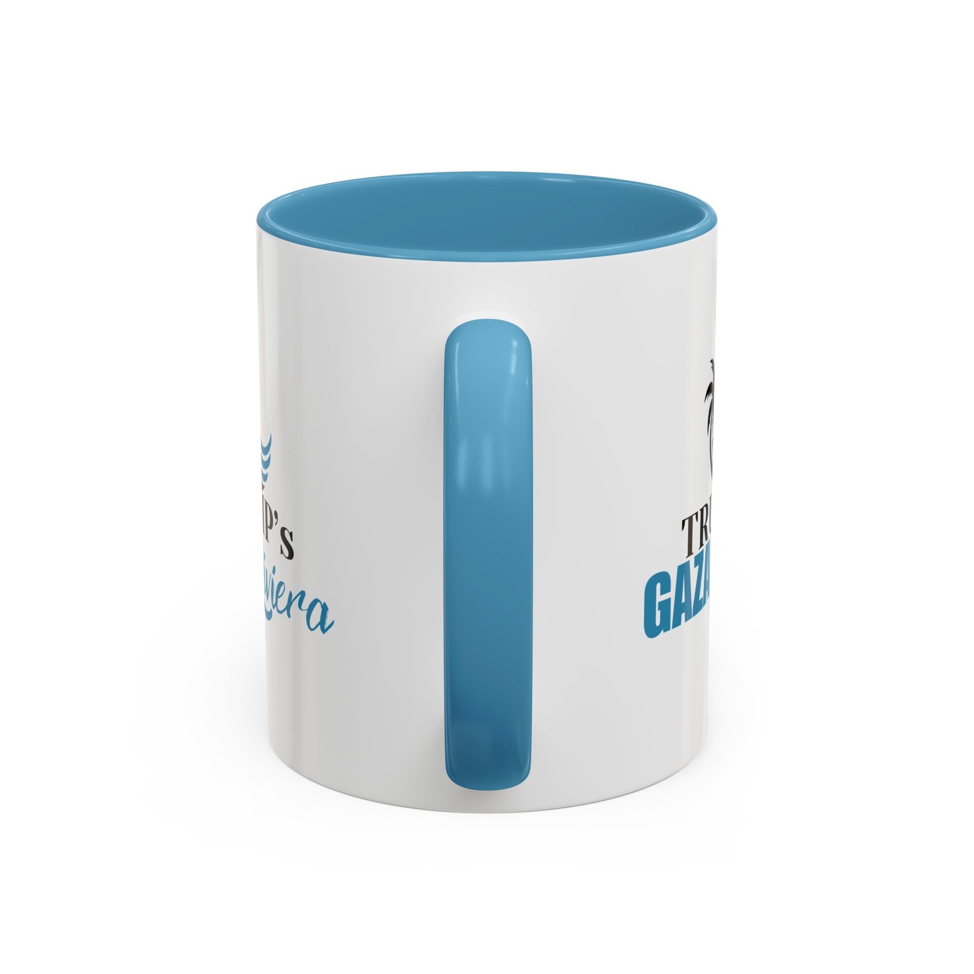 Tropical Trump’s Gaza Riviera Accent Coffee Mug - 11 & 15oz Ceramic Mug for Beach Lovers Printify