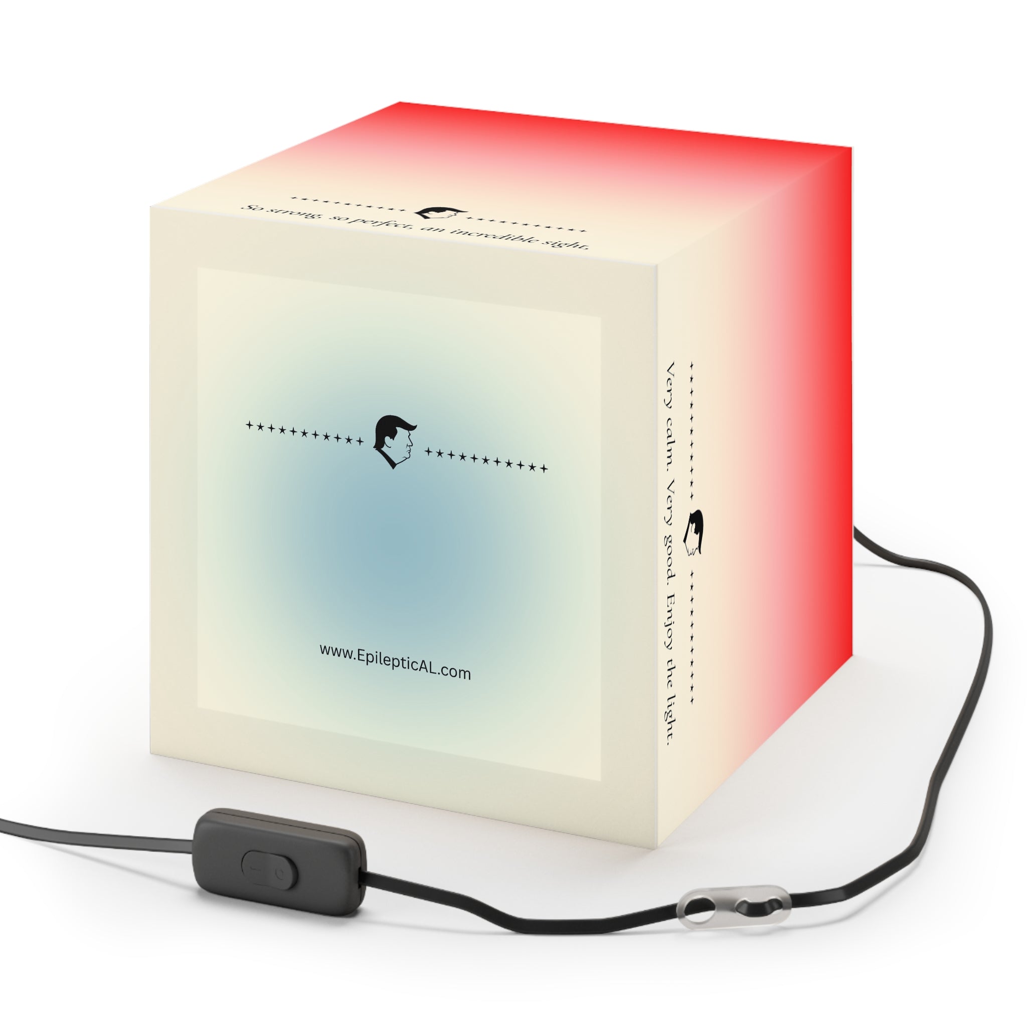 Tremendous Light Cube Lamp – Political Parody Poem Lamp | Statement Lighting Decor