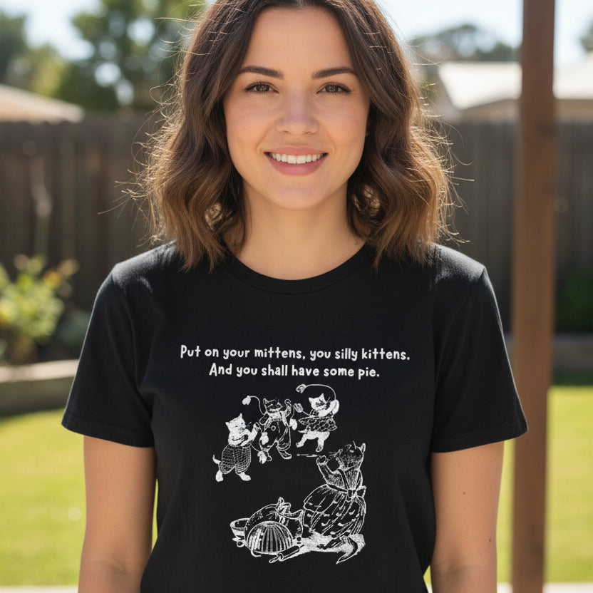 Kittens and Mittens Women's Midweight Cotton Tee - T - Shirt - Epileptic Al’s Shop