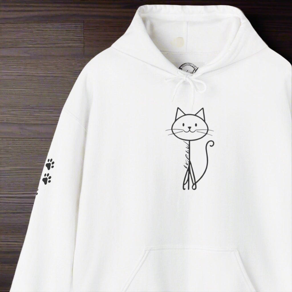 Cozy Stick Cat Lover Hoodie