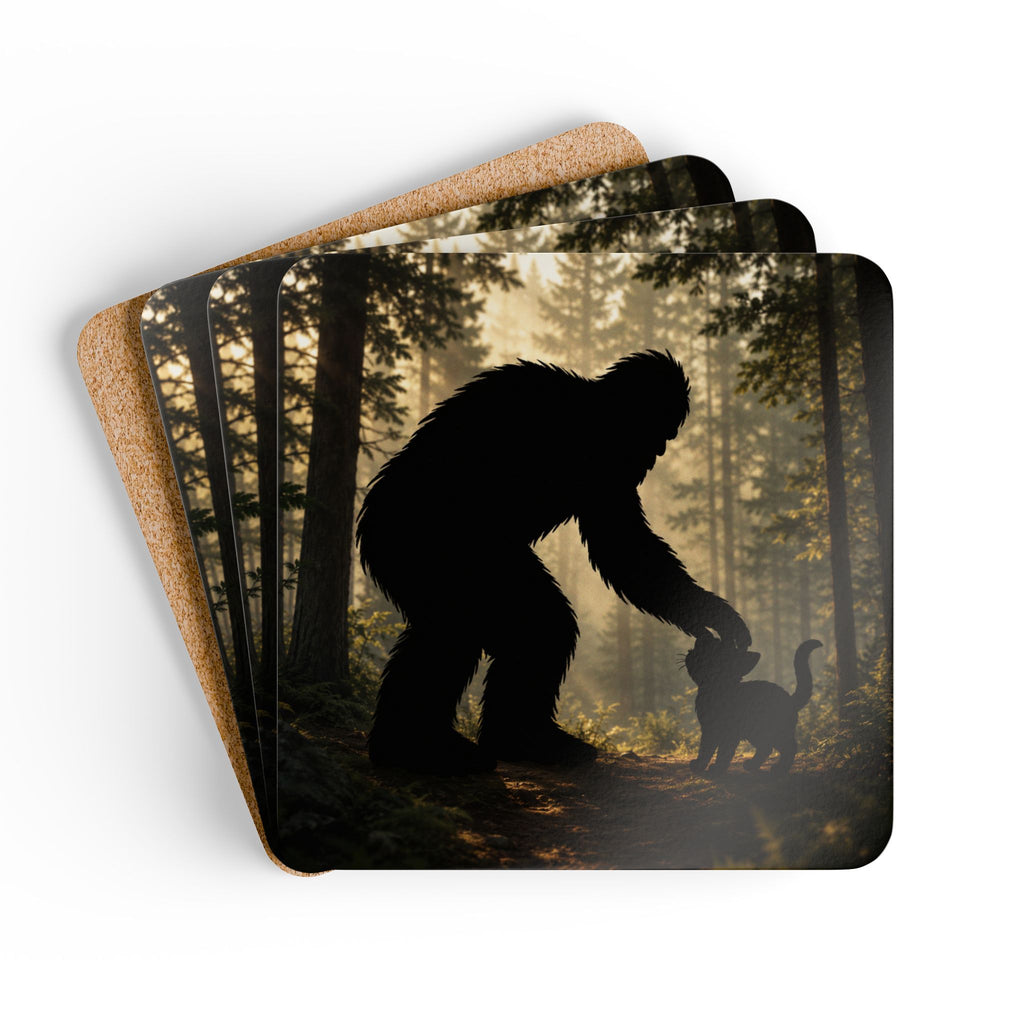 Sasquatch & Cat Forest Coaster Set