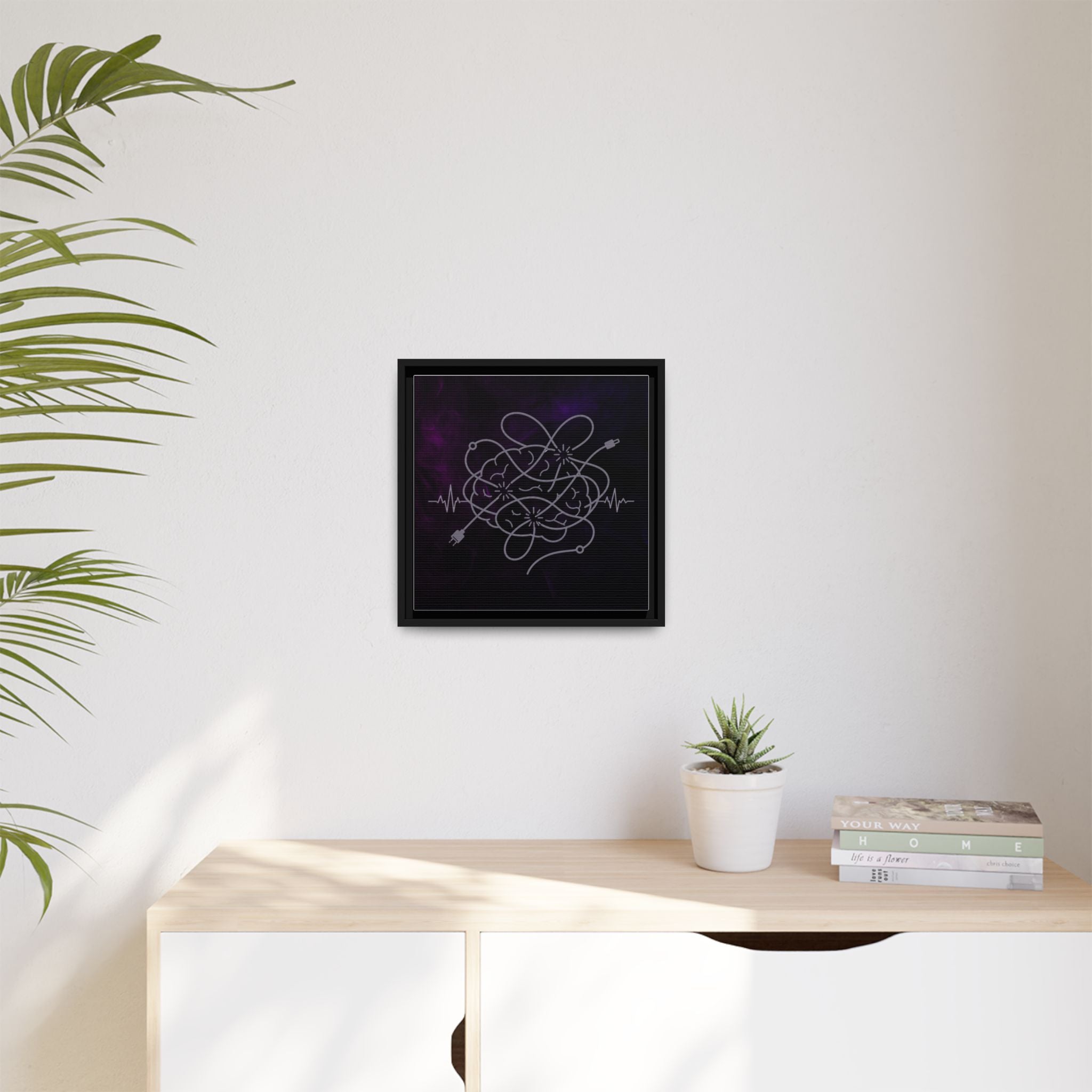Tangled Brain Epilepsy Awareness Framed Canvas Print