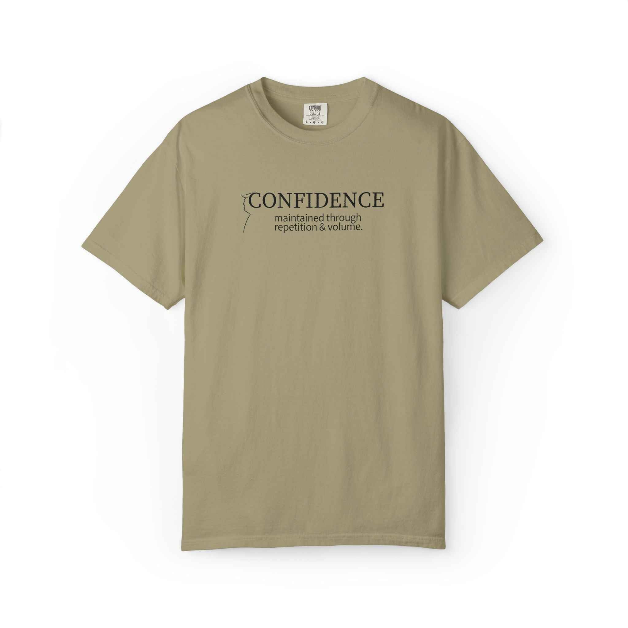 Confidence Maintained T-Shirt – Minimalist Typography Edition