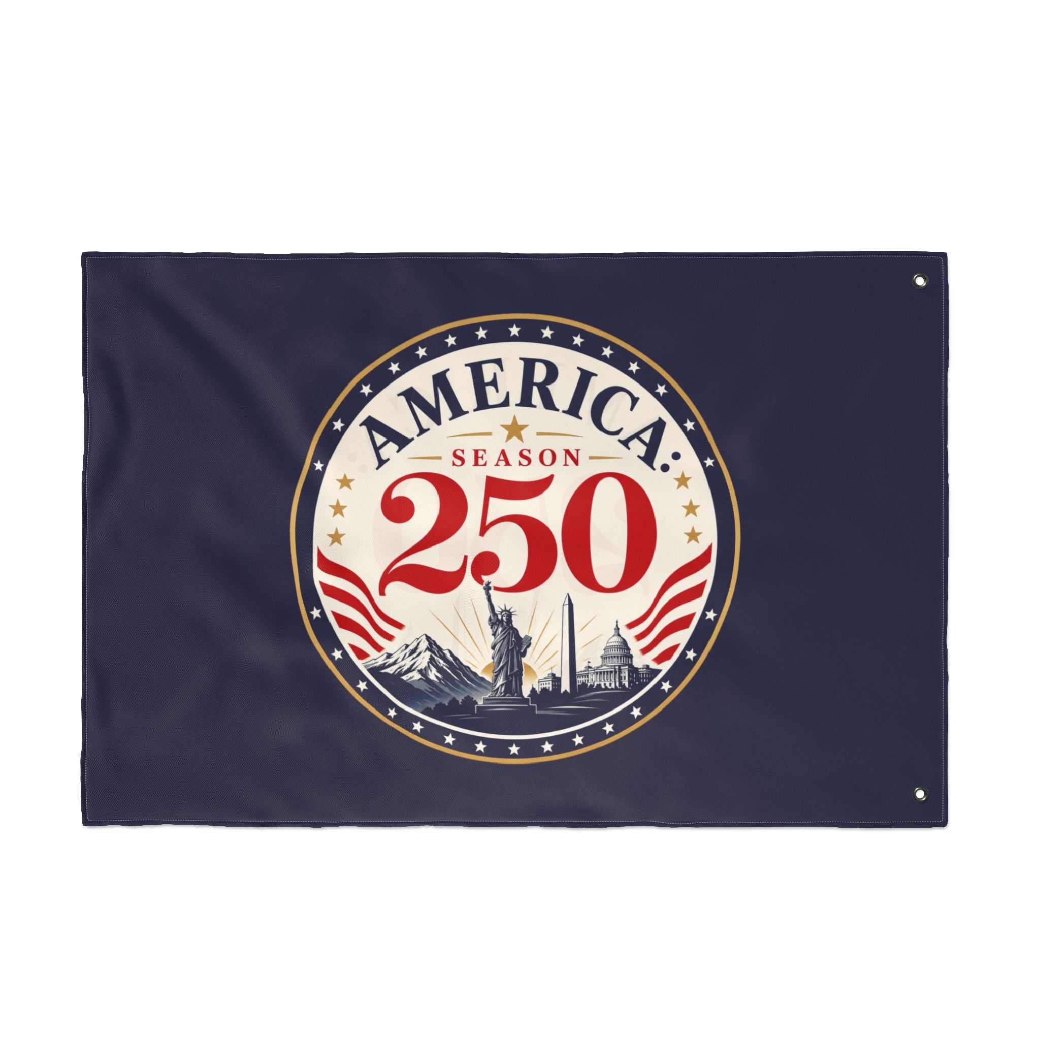 America 250 Season Flag | Patriotic Americana Double-Sided House Flag