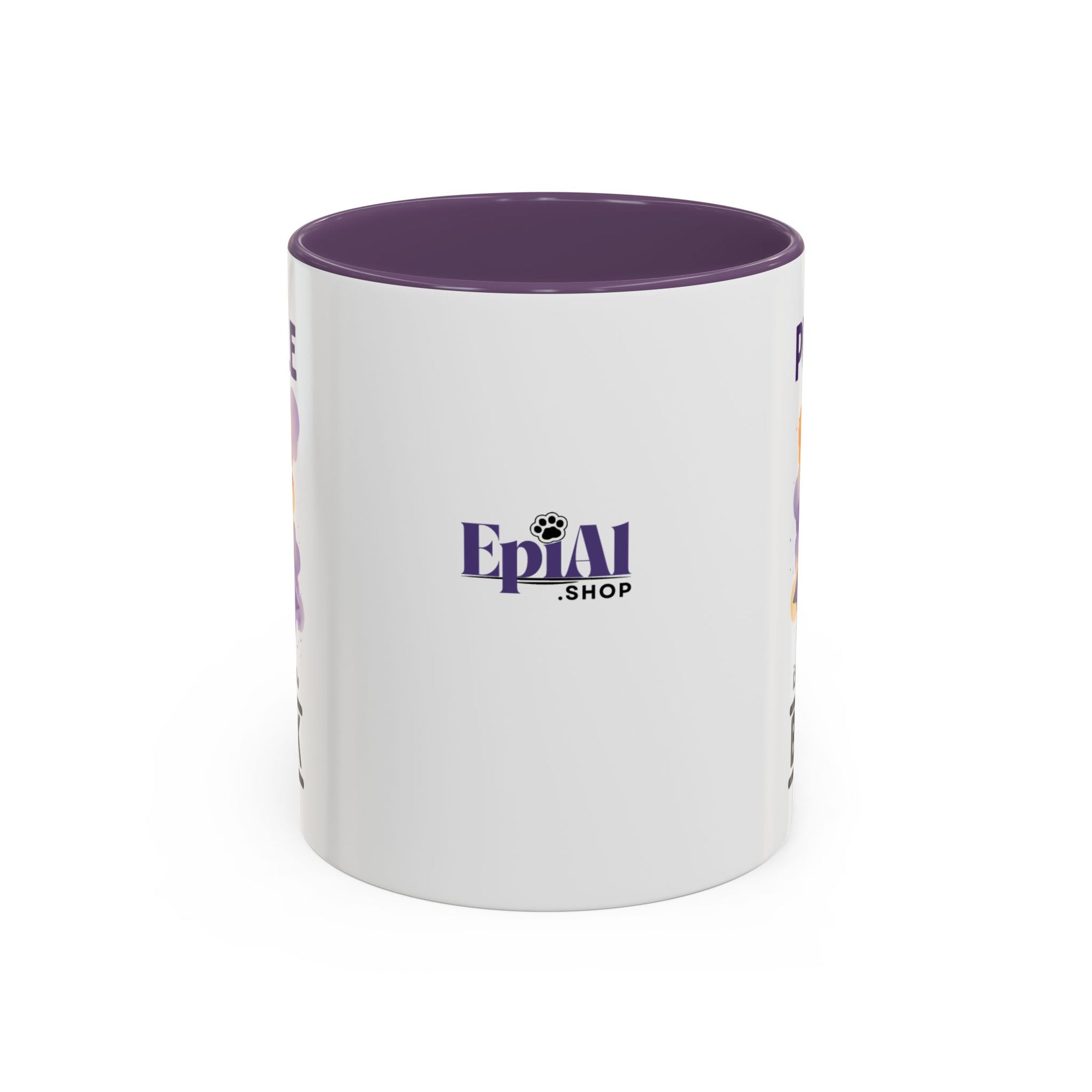 Purple Ribbon Accent Coffee Mug