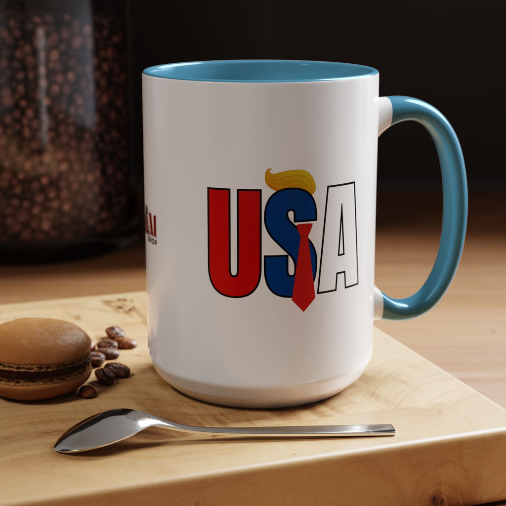 Trump USA Accent Coffee Mug Printify