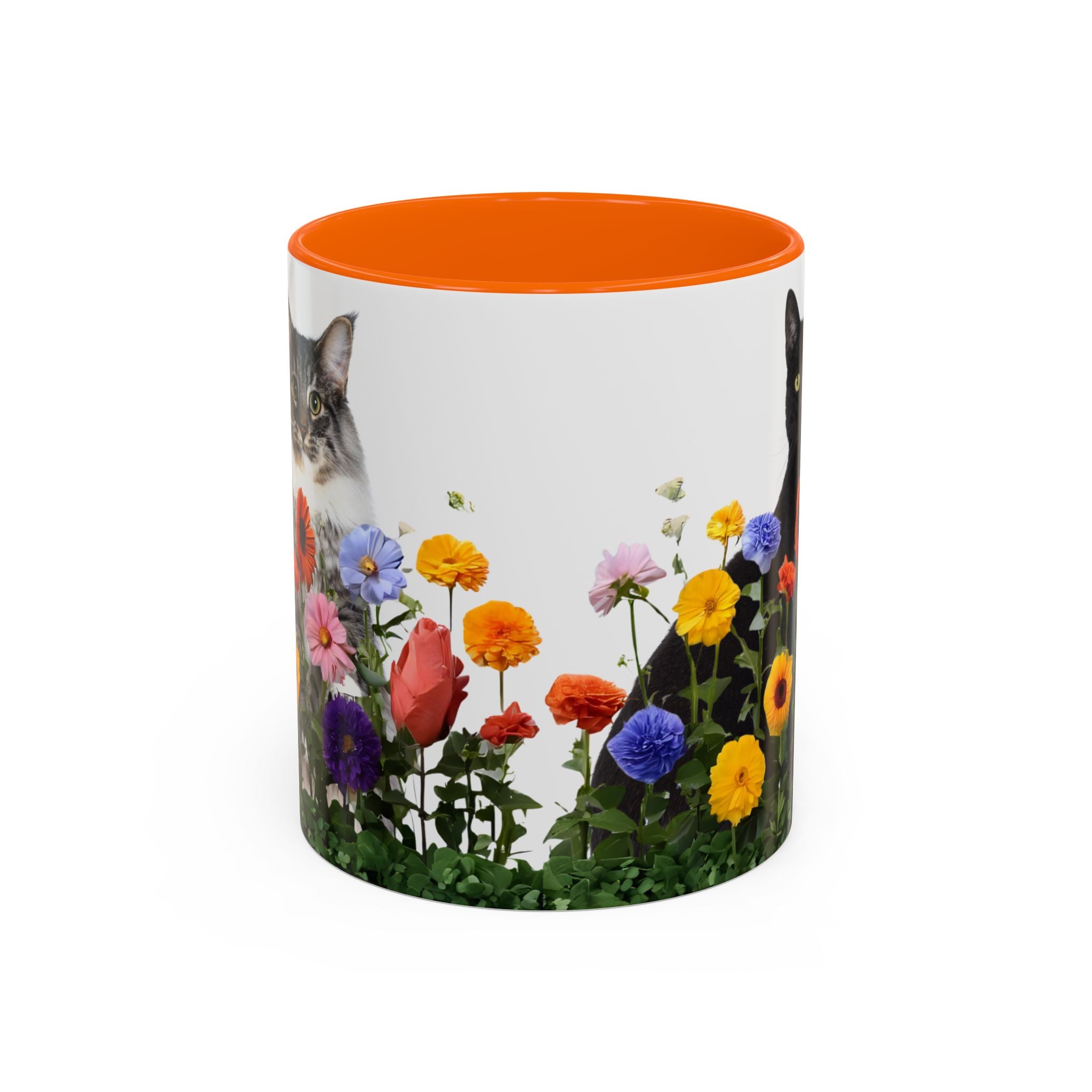 Floral Cats Coffee Mug - 11 oz/15 oz