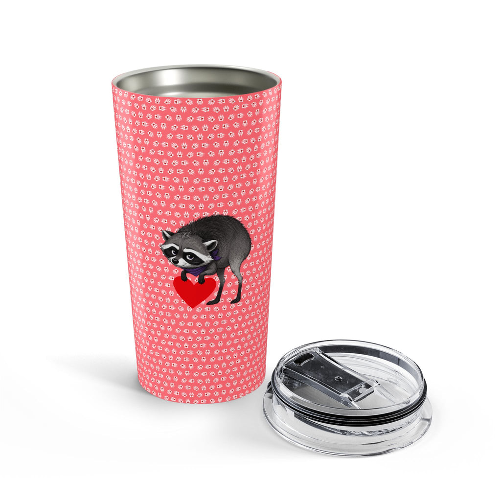 Jimothy the Short-Spined Raccoon Heart Tumbler | 20oz Insulated Travel Cup