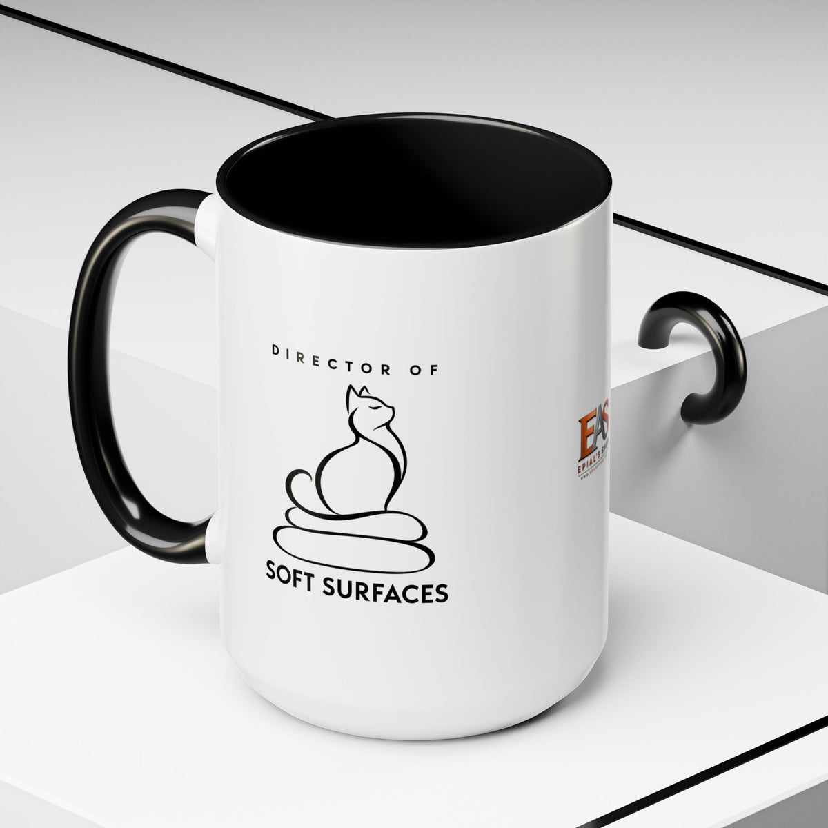 Director of Soft Surfaces Cat Mug | Funny Cat Lover Coffee Cup (11oz/15oz)