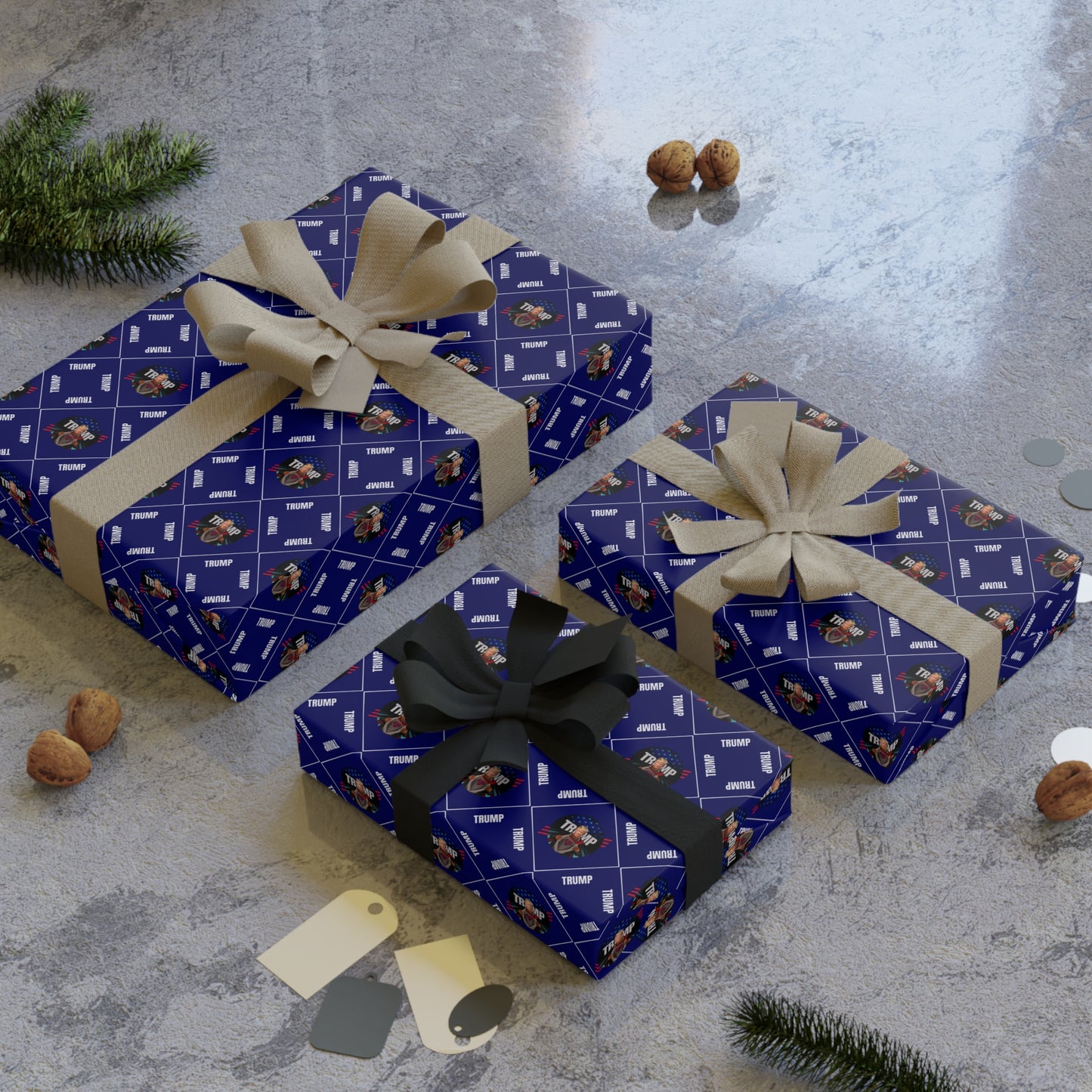 Trump Pattern All Purpose Gift Wrapping Paper Rolls, 1pc