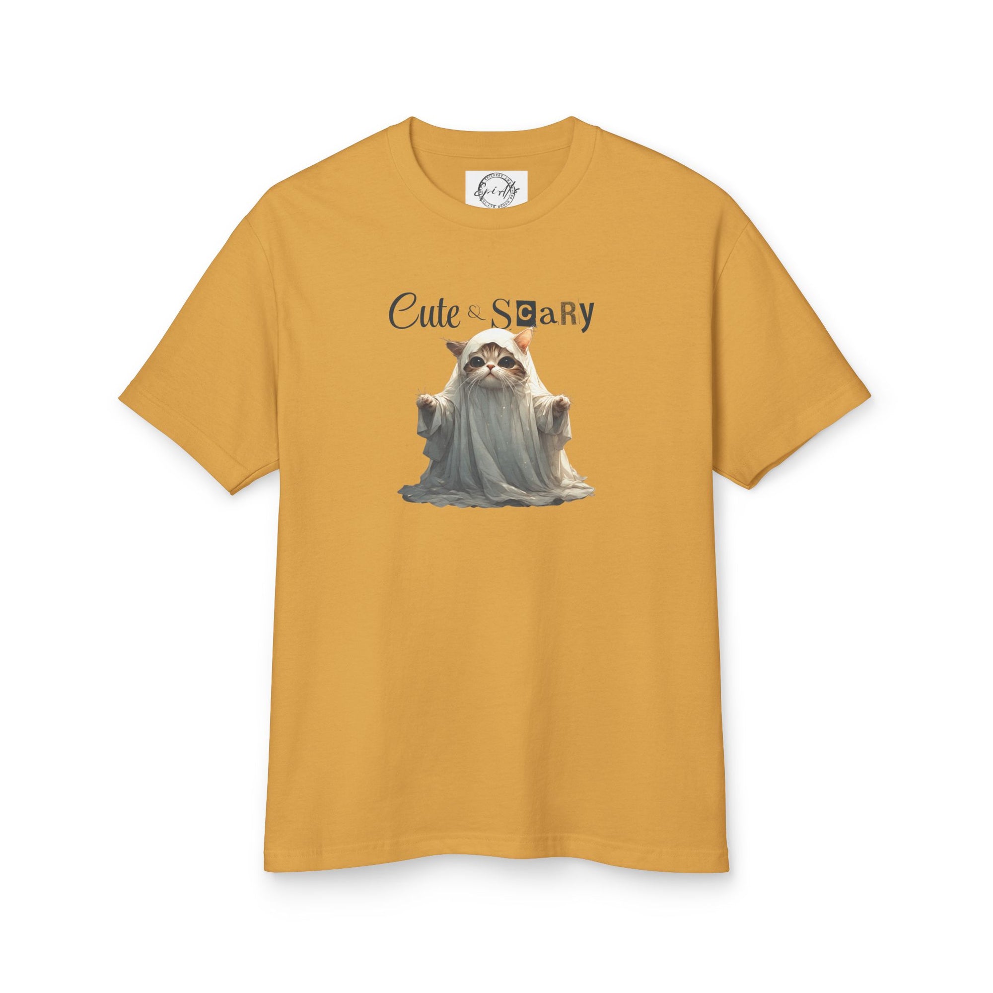 Cute & Scary Ghost Kitty Unisex Tee, Halloween Shirt