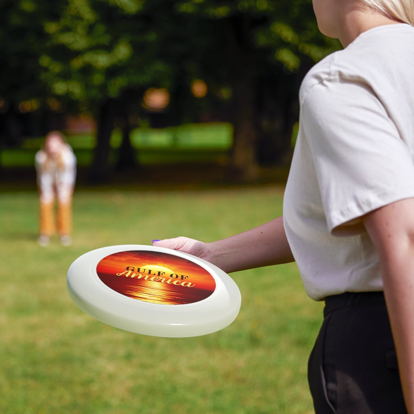 Gulf of America Sunset Frisbee Printify