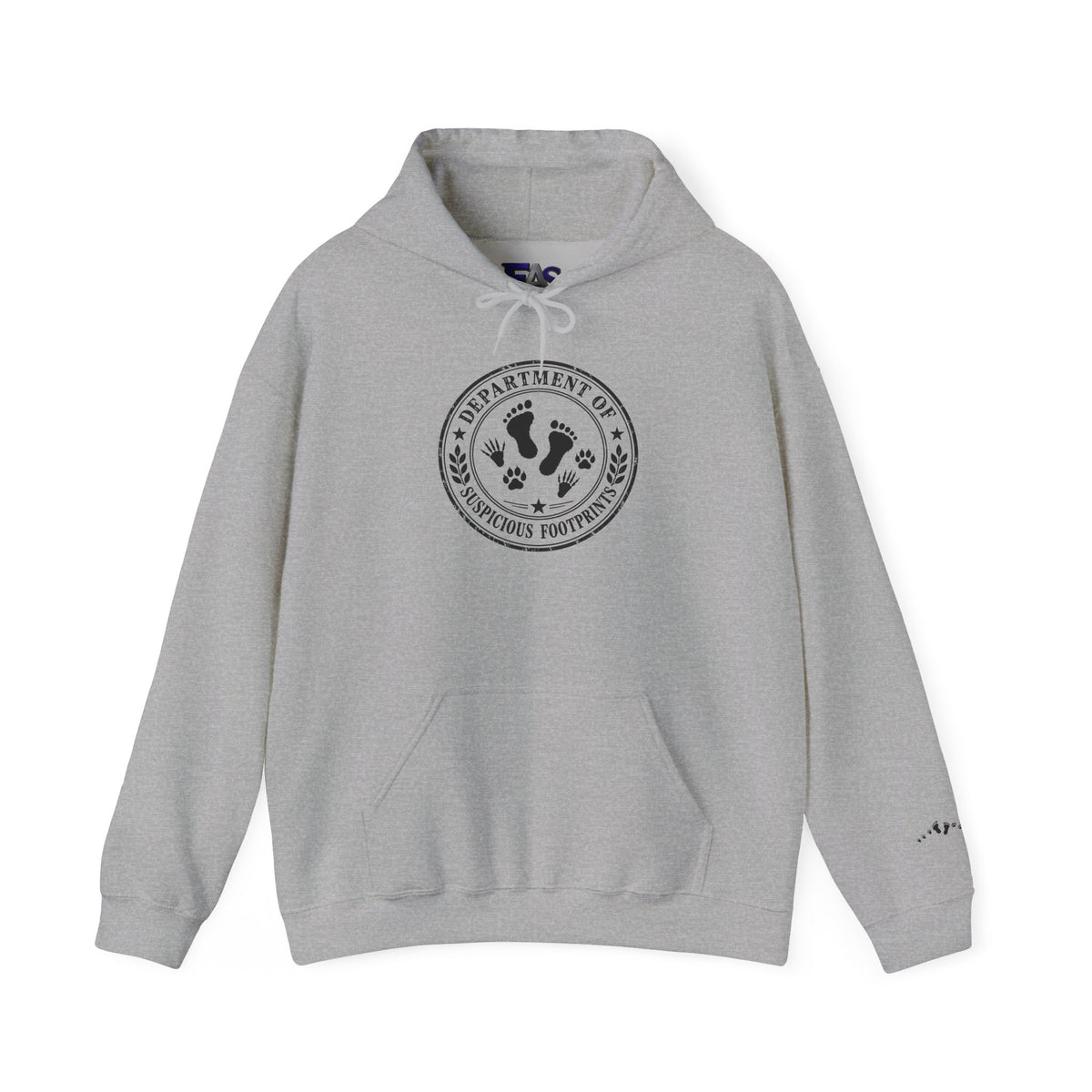 Department of Suspicious Footprints Hoodie | Bigfoot, Raccoon & Cat Cryptid Sweatshirt