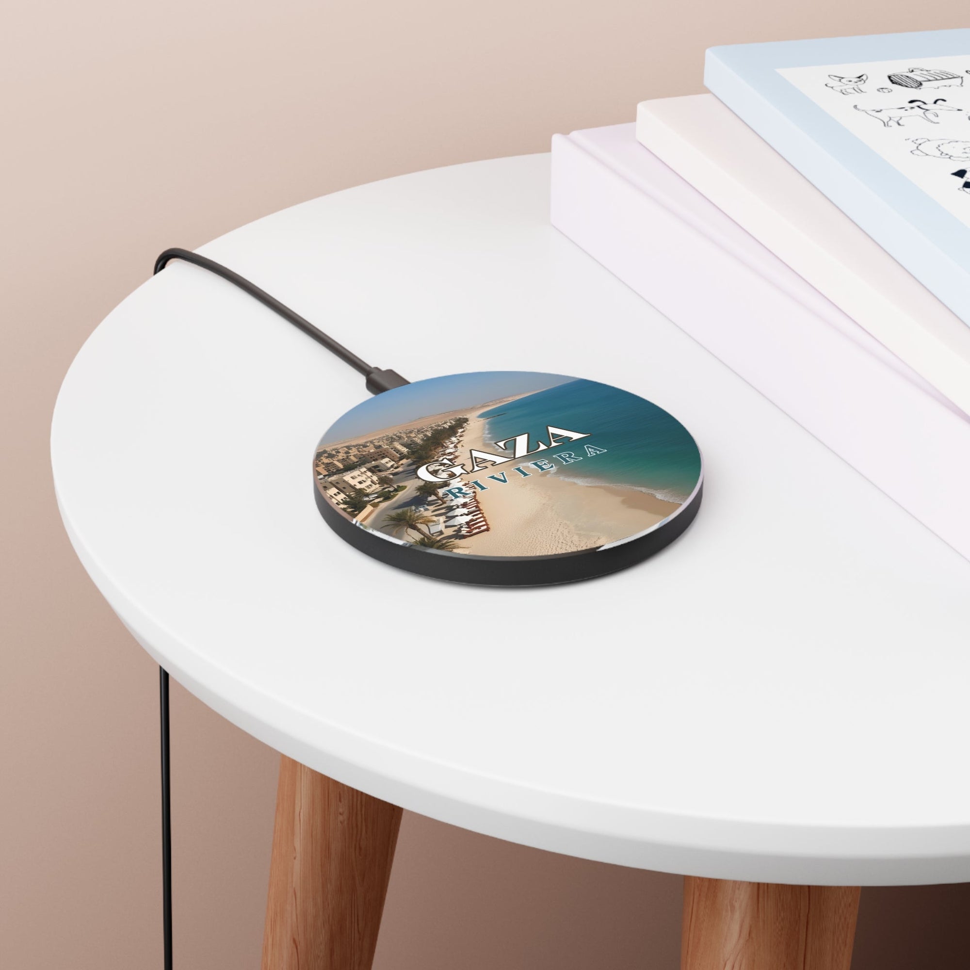 Gaza Riviera Resort Wireless Charger Printify