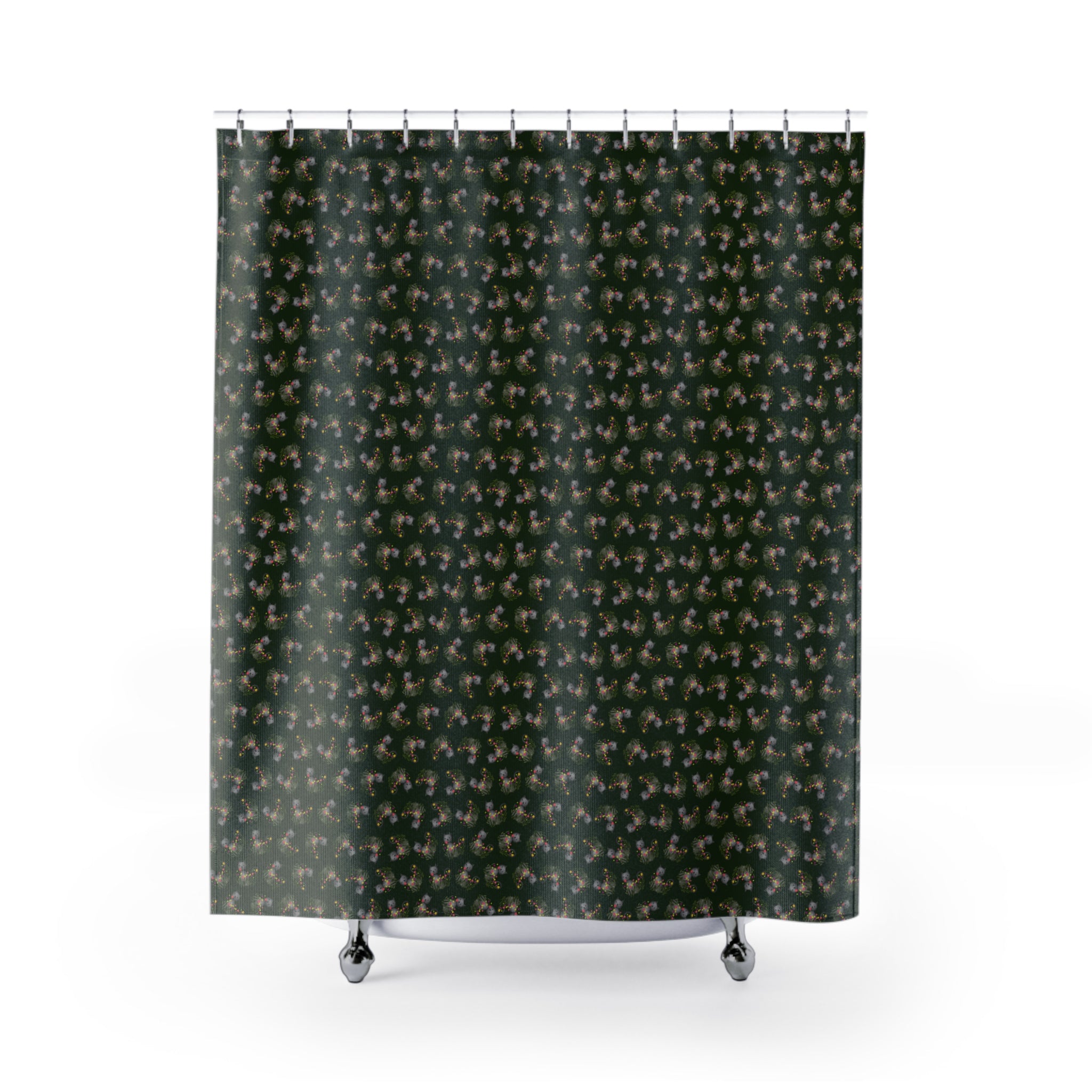 Cat Garden Night Shower Curtain