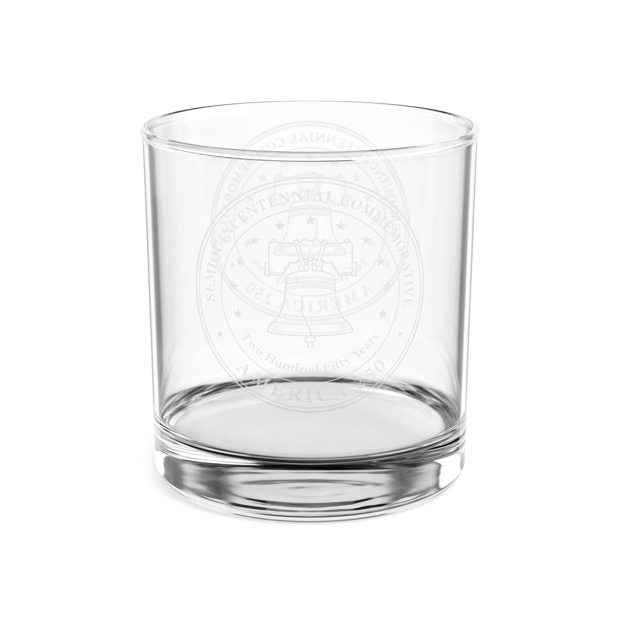 America 250 Liberty Bell Engraved Whiskey Glass