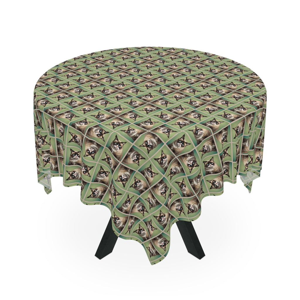 Grouchy Cat Tablecloth