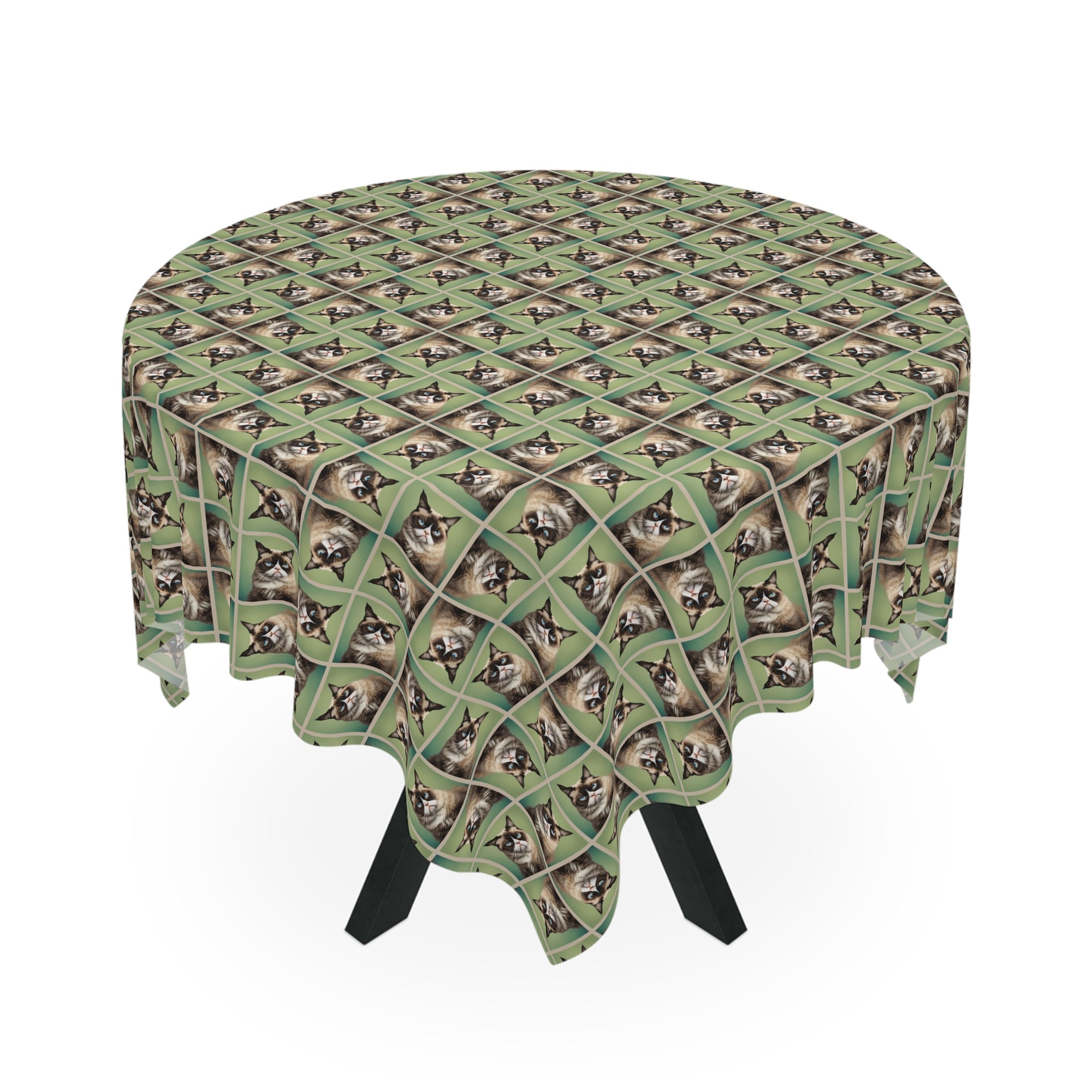 Grouchy Cat Tablecloth