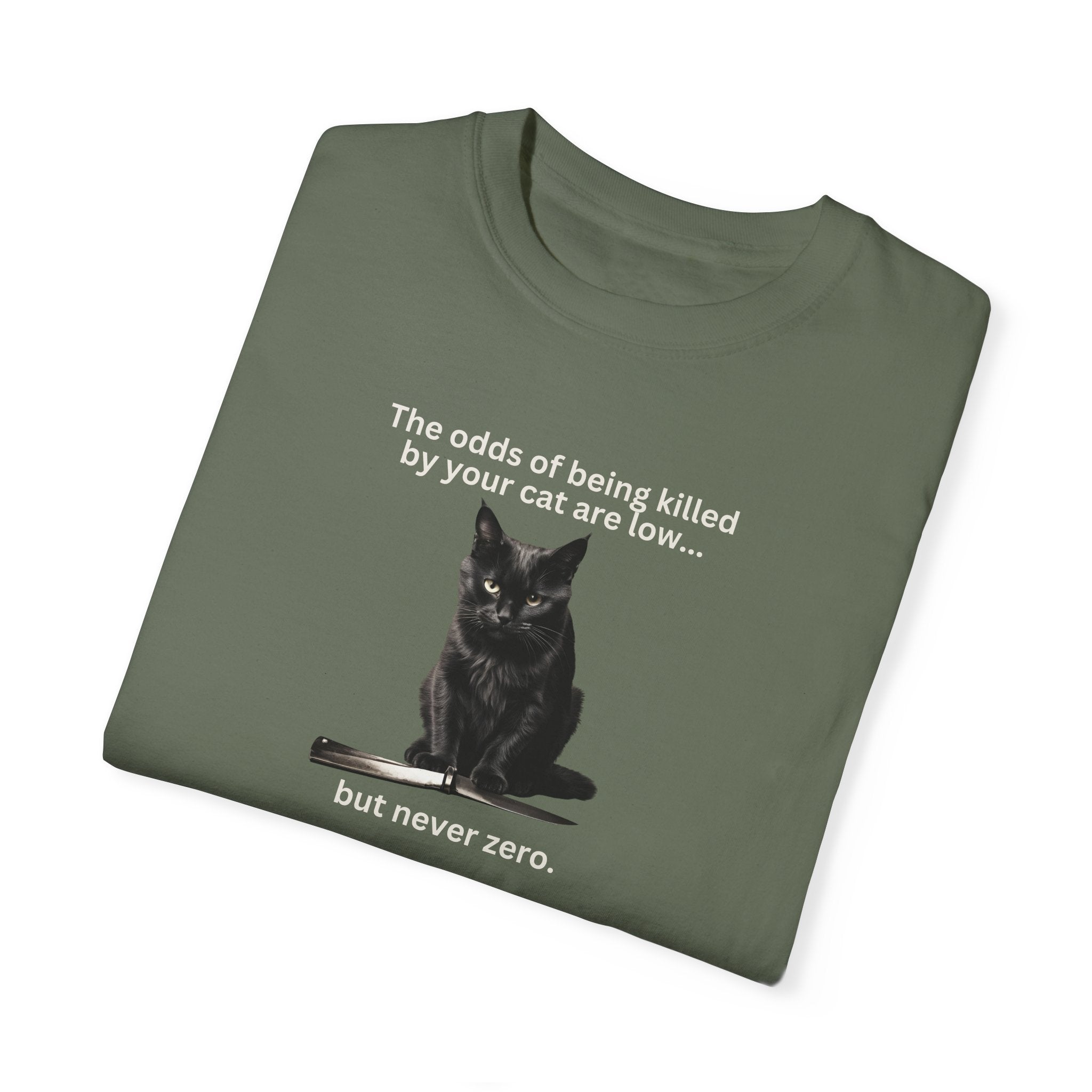 Photo depicting the ​Odds Unisex Garment-Dyed T-shirt from EpiAl's Shop.