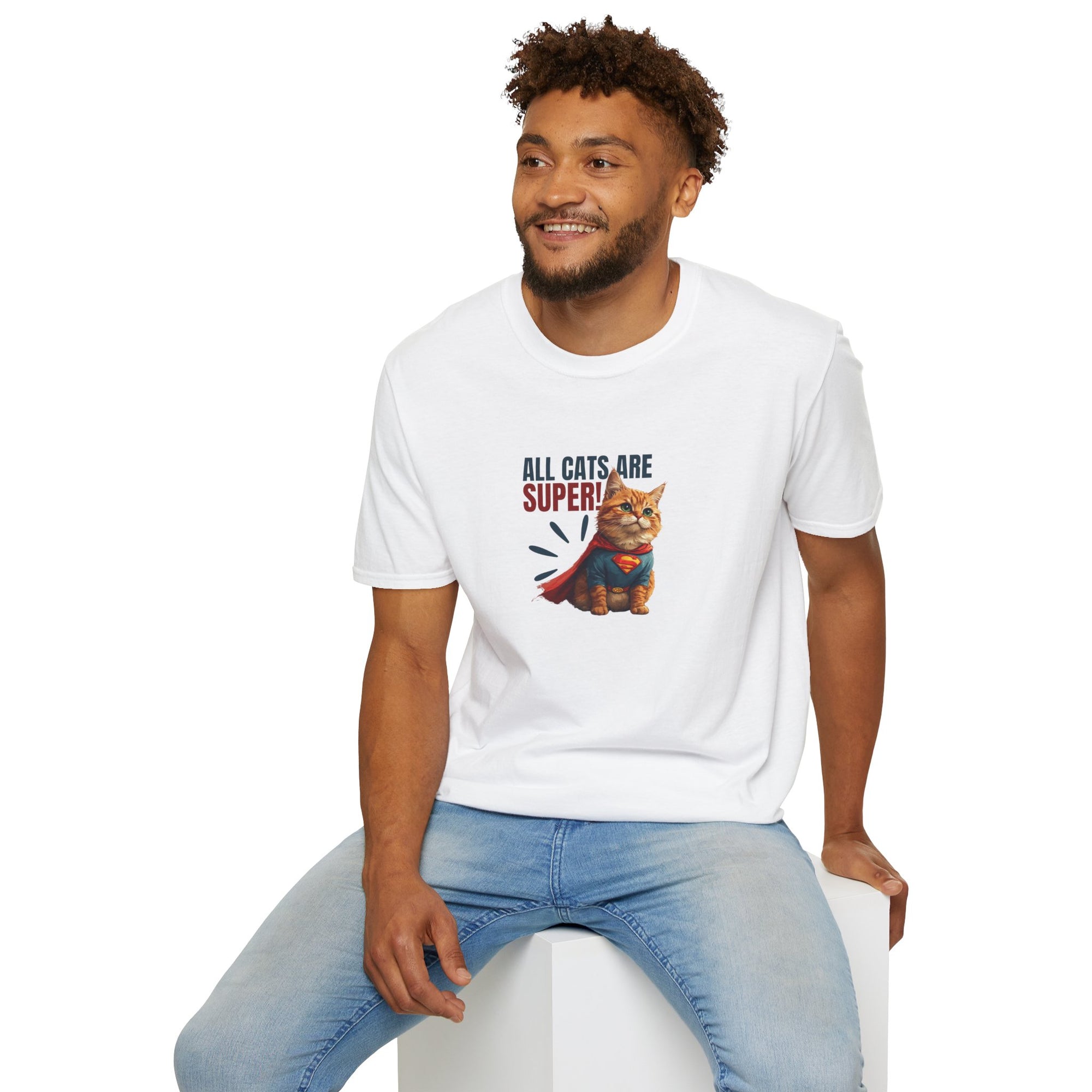 Super Cat Unisex T-Shirt, Fun Cat Lover Tee