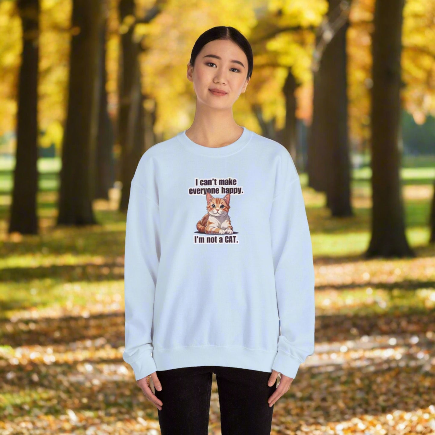 Not a Cat Unisex Heavy Blend™ Crewneck Sweatshirt - Sweatshirt - Epileptic Al’s Shop