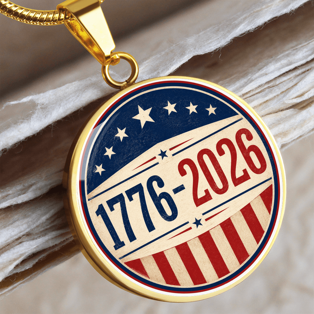 1776–2026 Patriotic Necklace | America 250 Americana Pendant - Jewelry, Necklaces - EpiAl's Shop