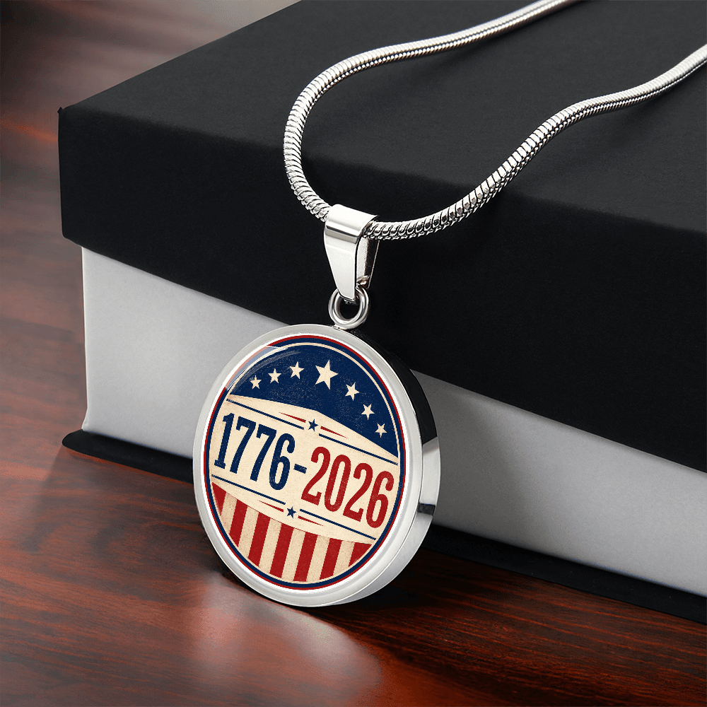 1776–2026 Patriotic Necklace | America 250 Americana Pendant - Jewelry, Necklaces - EpiAl's Shop