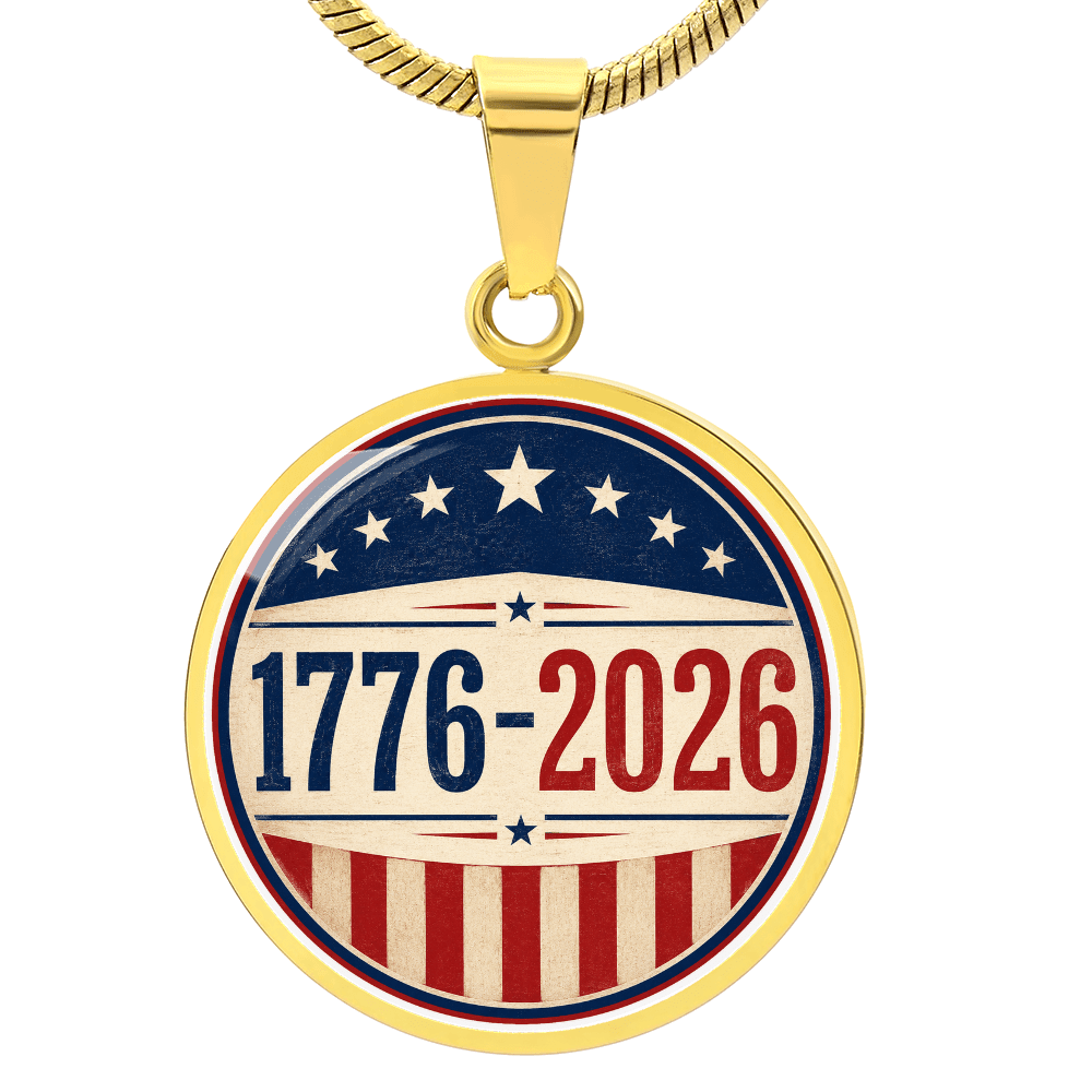 1776–2026 Patriotic Necklace | America 250 Americana Pendant - Jewelry, Necklaces - EpiAl's Shop