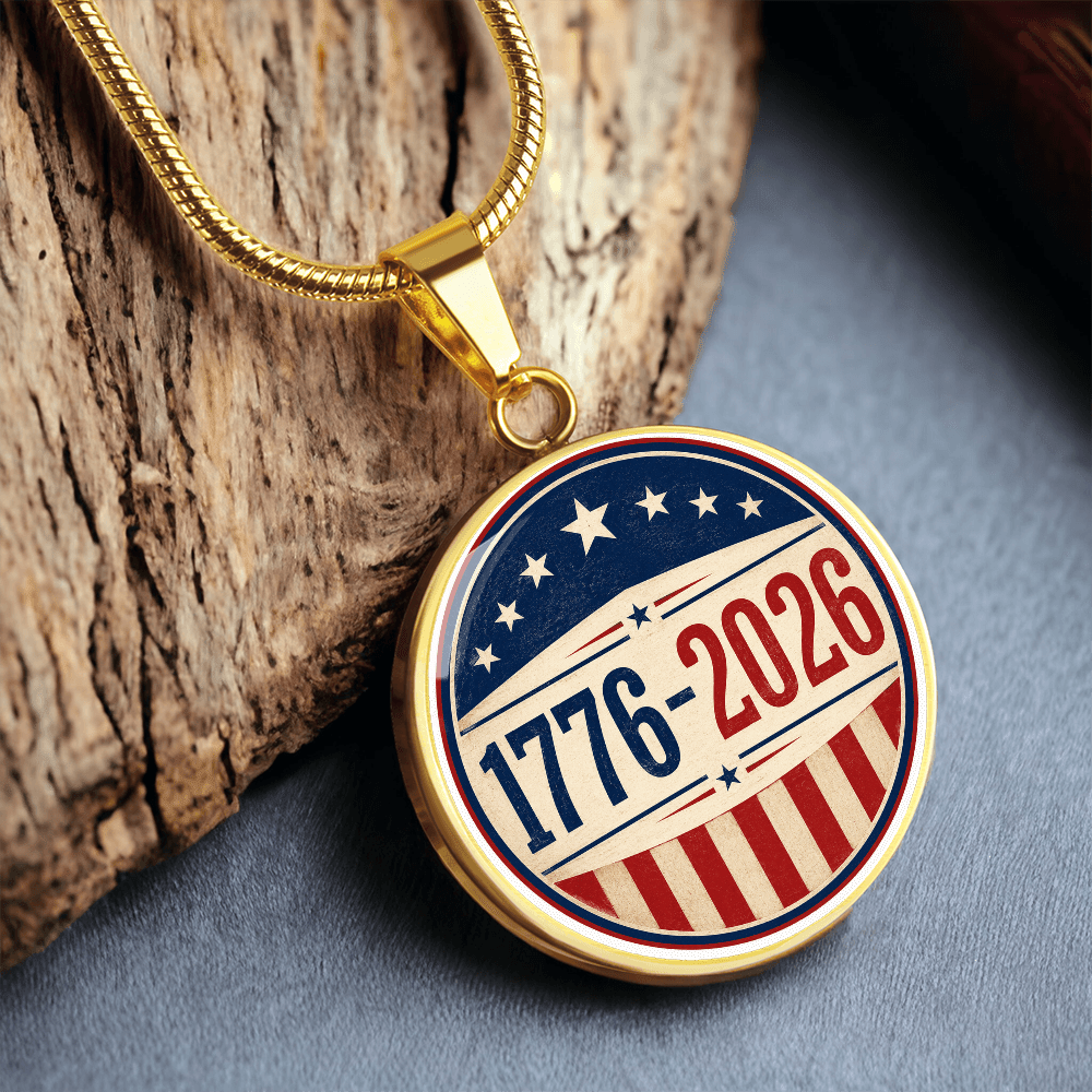 1776–2026 Patriotic Necklace | America 250 Americana Pendant - Jewelry, Necklaces - EpiAl's Shop