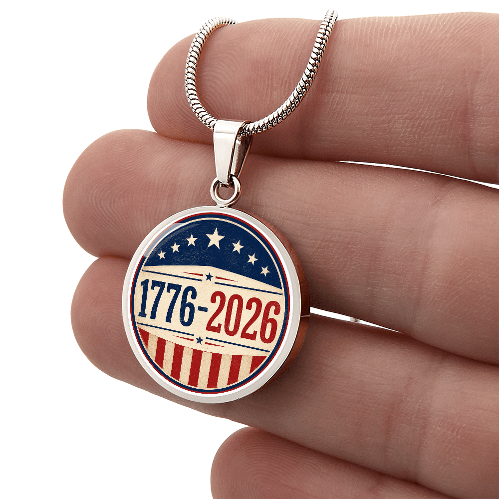 1776–2026 Patriotic Necklace | America 250 Americana Pendant - Jewelry, Necklaces - EpiAl's Shop