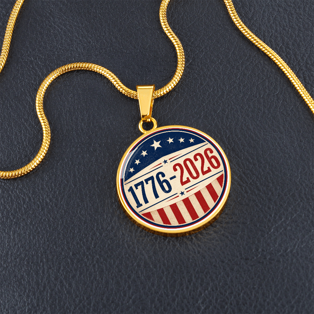 1776–2026 Patriotic Necklace | America 250 Americana Pendant - Jewelry, Necklaces - EpiAl's Shop