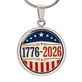 1776–2026 Patriotic Necklace | America 250 Americana Pendant - Jewelry, Necklaces - EpiAl's Shop
