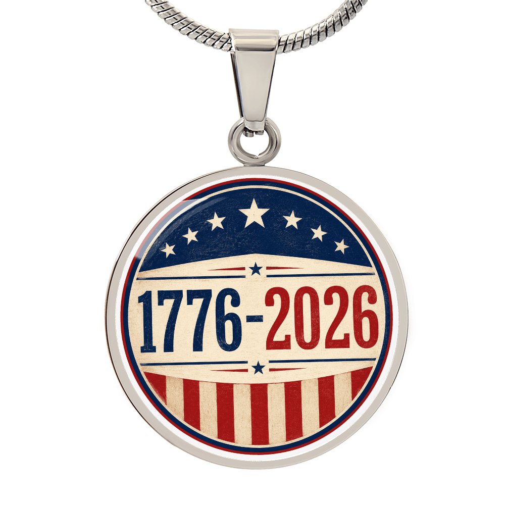 1776–2026 Patriotic Necklace | America 250 Americana Pendant - Jewelry, Necklaces - EpiAl's Shop