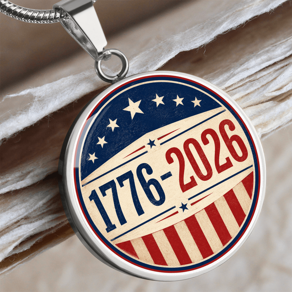 1776–2026 Patriotic Necklace | America 250 Americana Pendant - Jewelry, Necklaces - EpiAl's Shop