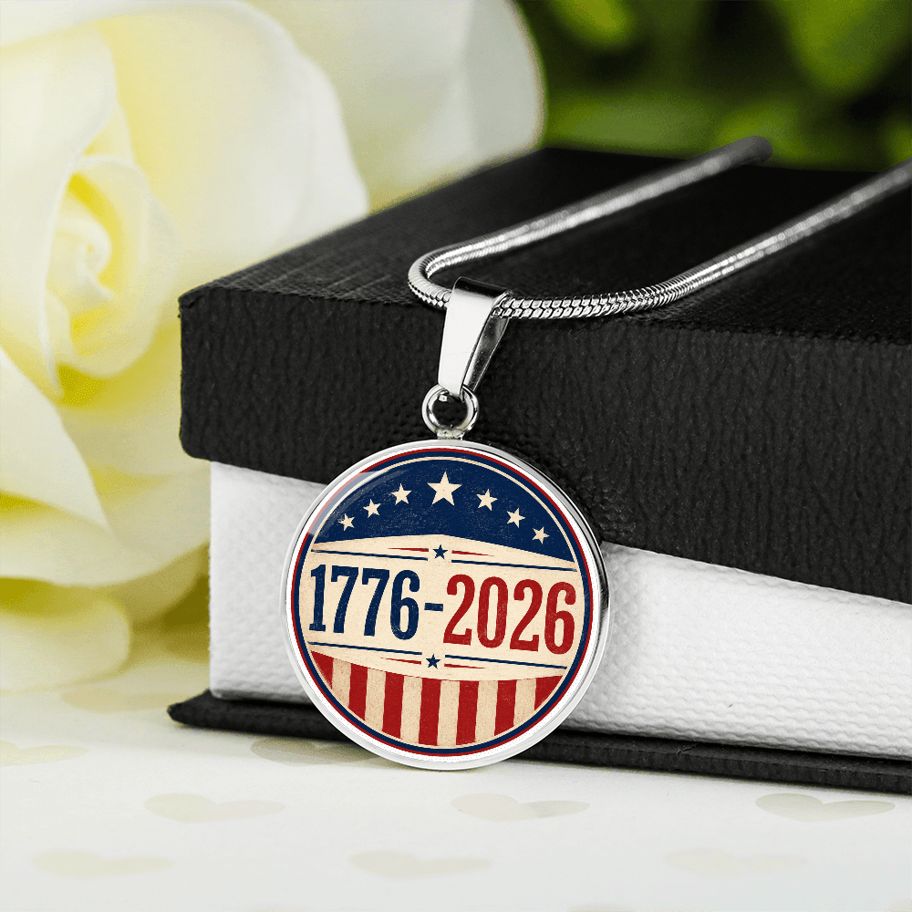 1776–2026 Patriotic Necklace | America 250 Americana Pendant - Jewelry, Necklaces - EpiAl's Shop