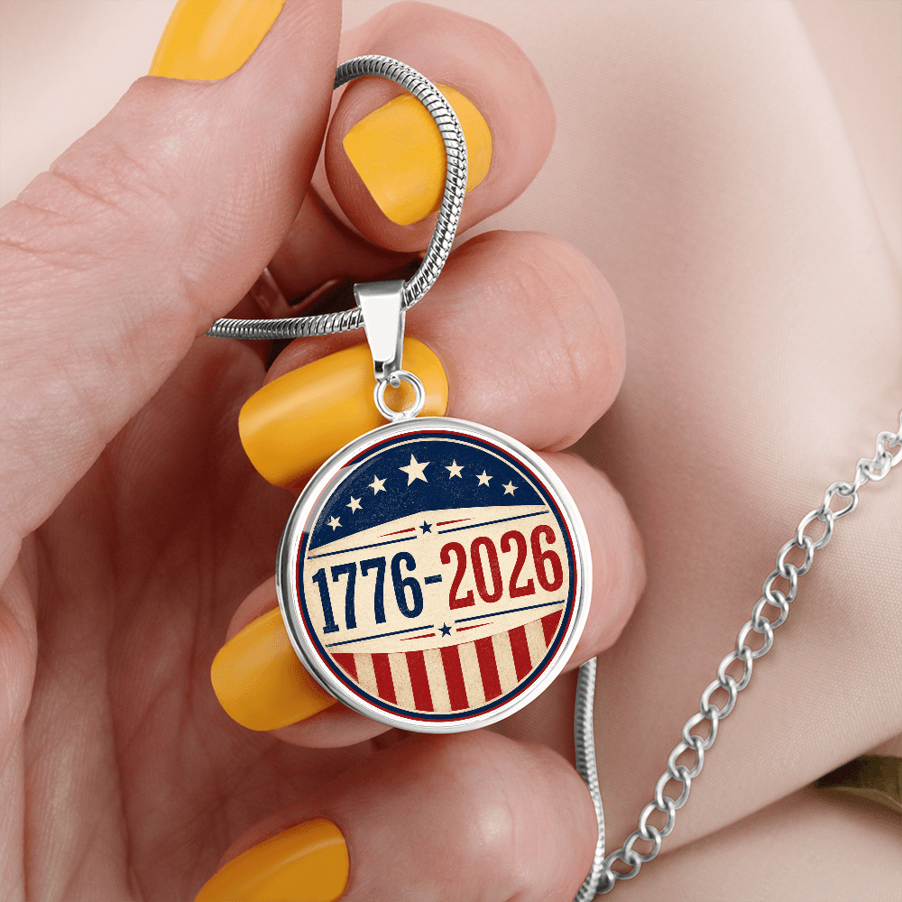 1776–2026 Patriotic Necklace | America 250 Americana Pendant - Jewelry, Necklaces - EpiAl's Shop