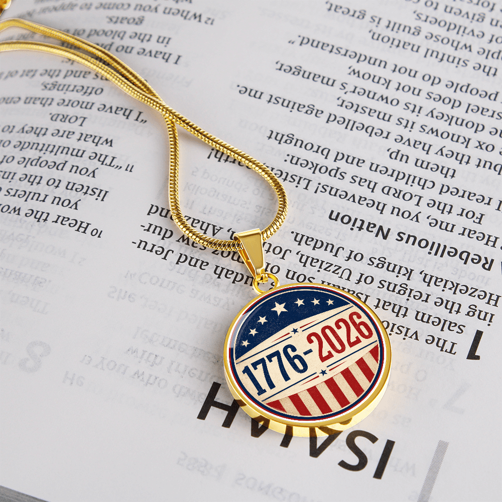 1776–2026 Patriotic Necklace | America 250 Americana Pendant - Jewelry, Necklaces - EpiAl's Shop