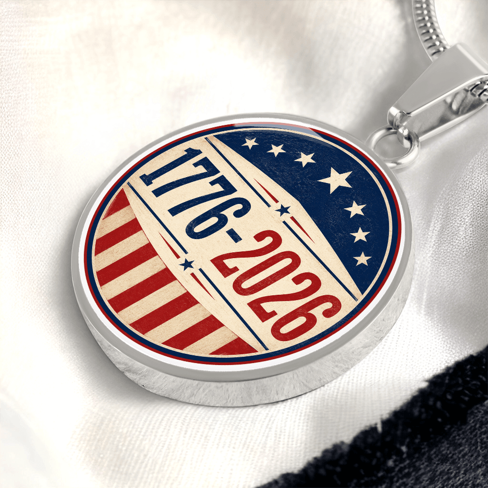 1776–2026 Patriotic Necklace | America 250 Americana Pendant - Jewelry, Necklaces - EpiAl's Shop