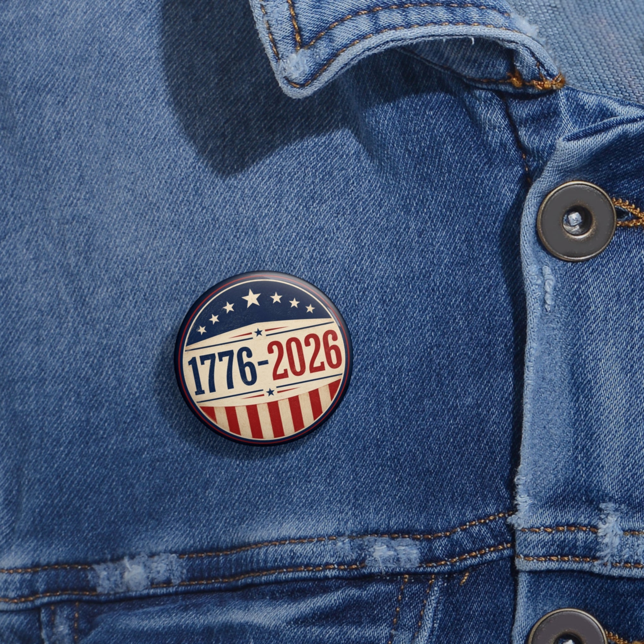 1776–2026 USA Patriotic Anniversary Pinback Button - Buttons, Pinback - EpiAl's Shop