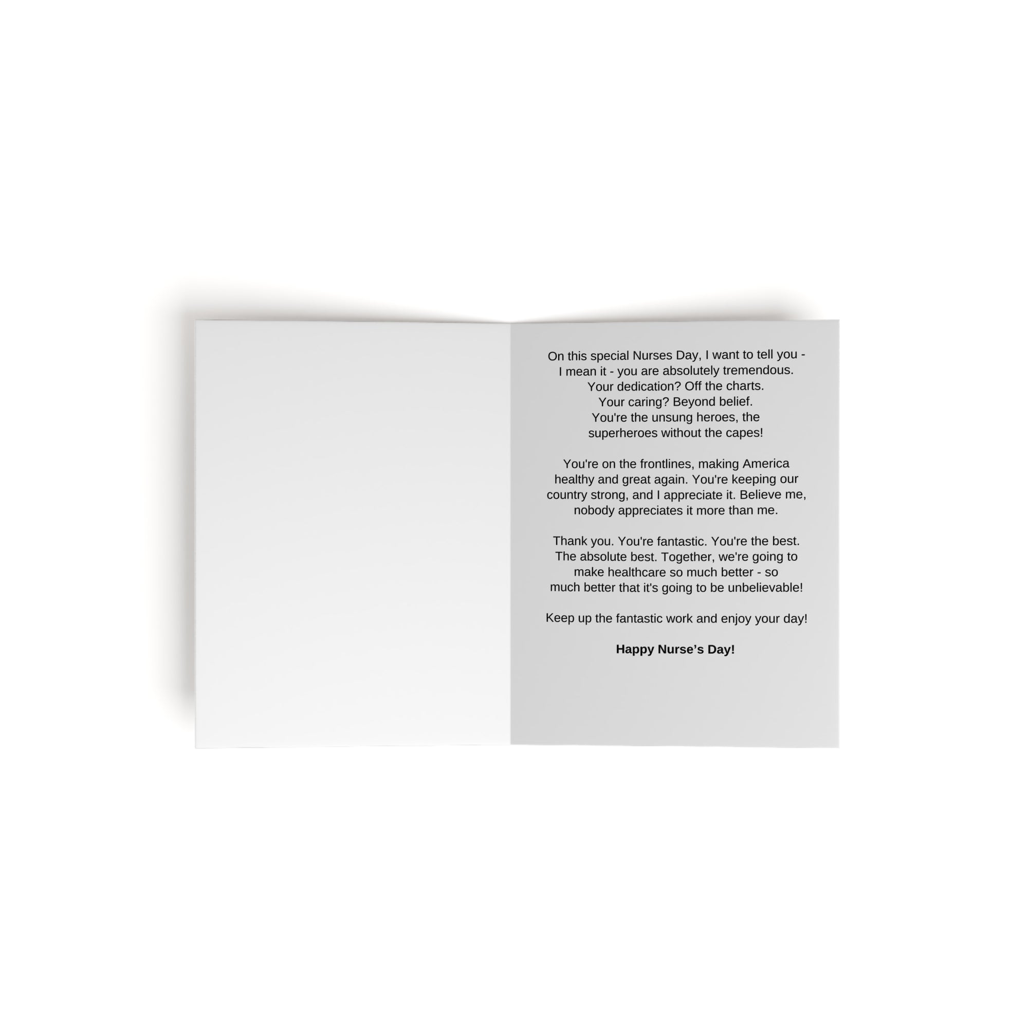Donald Trump Nurse's Day Greeting Cards (8, 16, and 24 pcs)