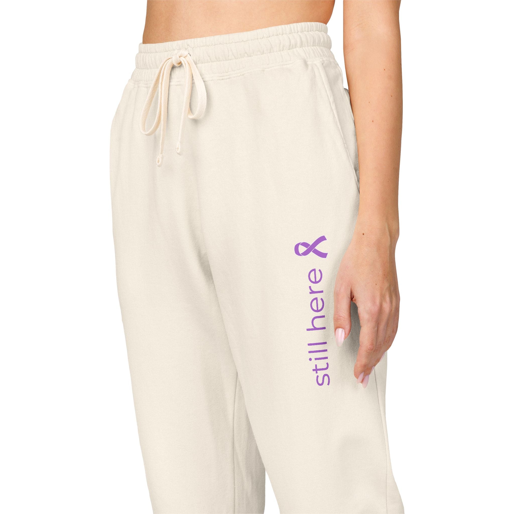 Still Here – Unisex Garment-Dyed Fleece Sweatpants